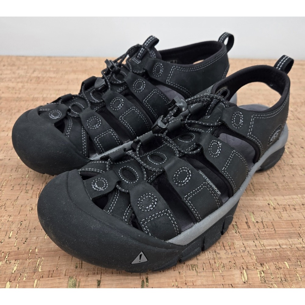 KEEN Newport Sandals Mens 10.5 Black Grey Waterproof Hybrid Trail  1022247